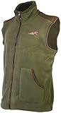 Savage Island Country Fleece Gilet Shooting Hunting Vest, Green With Pheasant, L