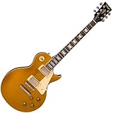 VINTAGE V100 ICON Electric Guitar ~ Distressed HH Gold Top, V100MRGT