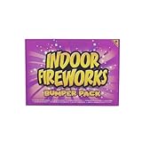 B4E Indoor Fireworks Bumper Pack – Nostalgic Novelty Fireworks with 25 Green Bogies (Fun Snaps) | Colourful Sparklers Retro Home Family Party Selection Display with 8 Individual Effects