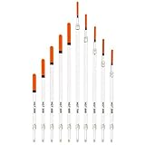 NGT Clear Waggler Floats Unloaded X 20 Mixed, Straight and Insert. Coarse Fishing. Transparent Plastic Cylindrical Waggler Float