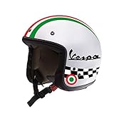 Stickers for Helmet Kit VESPA - Black Red Blue Yellow Orange White - Italy Stripes Circle Checkered Flag Helmet HD GLOSSY VINYL (Black)