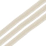 sourcing map Gimp Braid Trim, 15 Yards x 3/8"(11mm) Curtain Upholstery Trim for DIY Craft Sewing Accessories, Beige