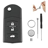 For Mazda 2 Key Fob 3 For Mazda 5 Key Fob 6 RX-8 MX-5 Key Fob 3 Buttons Car Key Fob Case Battery CR1620 Pin Removal Tool
