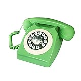 Corded Retro Phone, TelPal Vintage Old Phones, Classic 1930's Antique Landline Phones for Home & Office Decor, Novelty Hotel Telephone with Redial