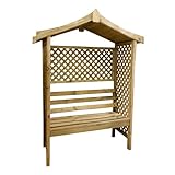 Zest Rutland Arbour – Elegant Wooden Garden Arbour with Trellis Sides, Perfect for Climbing Plants, Outdoor Seating, and Garden Décor, Durable and Stylish