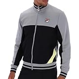 FILA Track Jacket Grey/Black Men Tiebreaker, Black, L