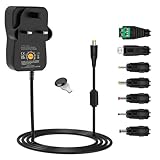 40W Universal Power Supply,Etopgo AC to DC Power Supply Multi Voltage 3V 4.5V 5V 6V 7.5V 9V 12V 2A With 7 Tips For Electronic Devices LED Strip Lights CCTV Camera TV-Box Speakers Router Tablet