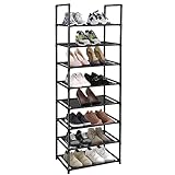 esonstyle 8 Tier Shoe Rack For 16-20 Pairs Tall Narrow Shoe Rack Versatile Shoe Shelf Organiser