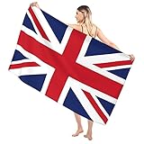 Kamoxi British Flag Beach Towel Union Jack Flag UK Great Britain Bath Towel for Adult Kids, Luxury England Gifts, Microfiber Sandproof Absorbent Quick Dry Pool Towels, Oversized 31.5x51.2 Inch