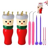 LuxSuki 2 Pack French Knitting Dolly Set, Wooden Knitting Spools, Knitting Nancy for Kids, Beginner Knitting Reel for Children, Kids Knitting Toy for Cord & Yarn Projects