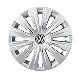 Volkswagen 5H0071455UWP Wheel Trims 15 Inch Steel Wheel Trims Brilliant Silver Set of 4
