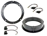 Inex compatible with Volkswagen Golf Front Rear Door Speaker Adaptor Rings Spacers Kit 165mm 6.5"