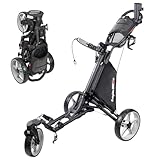 Caddytek Unisex Caddylite One - Swivel V8, Dark Grey Golf Push Cart Trolley, Black