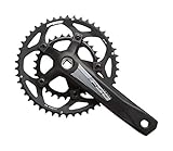FSA Unisex Adult Tempo Adventure JIS 2x10 Road Chainset - Black, 46/30T, 175mm