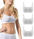 Risalti Bras for Women Wireless Bra Narrow Shoulder 3 Pack - Bralettes for Women Light Support, Women's Bras Microfibre, Seamless Bra, Comfort Bra, Womens Bras, Ladies Bras - Made in Italy