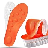 4D Memory Foam Insole Men - Cloudy Unisex Shoe Insoles for Work Boots Men & Women, Shock Absorbing Plantar Fasciitis Arch Support Gel Insole Relief Pain,Running,Jogging (Extra Large (UK 11-12))