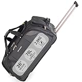 Pierre Cardin Lightweight Roller Holdall with Wheels - Durable Medium Duffle Bag Versatile Travel Holdall, Tool, Ice Skate and Cricket Bag | 78L Wheeled Duffel CL769 (Medium Grey 26")