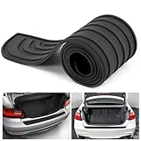Universal Rear Bumper Guard - Anti-scratch Rubber Protector Cover for Car Pickup Truck SUV (Black 39.76" x 3.34")