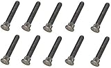 Muzzys (Set of Ten Studs) 1" Longer Than Stock Wheel Stud Bolt for 1965-2004 Ford Mustang, 1973-1987 Chevy C10, Extended Extra Length, Grade 8