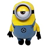 Play by Play Minions Rise of Gru Minions Plush Toy Premium Cuddly Toy New Selection Bob, Otto, Kevin, Stuart, Dave with PVC Eyes Original Licence (Stuart 30 cm)