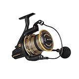 PENN Battle III Longcast, Fishing Reel, Spinning Reels For Sea Fishing, Long Distance Casting Reel For Saltwater and Freshwater, Full Metal Body; CNC Gear and HT-100 Carbon Drag, Black Gold, 8000