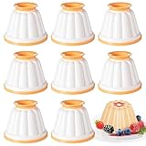 8 PCS Pudding Moulds,Pudding Cups with Lid,Mini Jelly Moulds, Pudding Basins Baking Cases Yorkshire Pudding Tray DIY Baking Tins Non Stick Cooking Pans