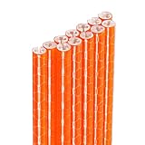 sourcing map 36pcs Bike Reflective Spoke Skins 0.2" Plastic Bicycle Spoke Reflectors Spoke Covers Trim Wrap Wheel 360°Visibility for Road Mountain Bike Motorcycles Decoration, Orange