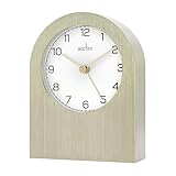 Acctim Sutherland Mantel Clock Quartz Brushed Metal Contemporary Energy Efficient Movement (Champagne)