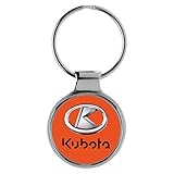 KIESENBERG Kubota Tractor 3D Keyring, Highly Polished Metal, Scratch-proof, UV and Climate Stable, Silver