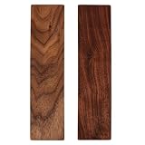 HOODANCOS 2pcs Black Walnut Wood Planks Hardwood Lumber DIY Unfinished Wood Carving Blocks Rectangular Wooden Blocks for Crafts Crafting Whittling Handle Blanks Material