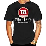 Montesa T-Shirt Montesa Motorcycle T-Shirt Men Summer Print Short-Sleev Tee Tops Harajuku Streetwear Camisetas Black XXL