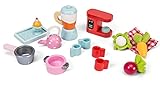 Le Toy Van Wooden Tea-Time Dolls House Accessories Set With Blender, Coffee Machine, Kettles, Tray and More