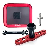 17mm Wheel Hex Wrench, 4/5/5.5/7mm 4-Way Cross Wrench Hex Socket Wheel Spanner Tools Hex Nut Driver, Turnbuckle Wrench Screw Tray for RC Car Truck Crawler Truggy Buggy Tires