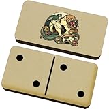 Azeeda 'Girl With Greyhound' Domino Set & Box (DM00046119)