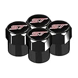 Black Wheel Valve Dust Caps. Fiesta Focus Mondeo Fusion Kuga Ecosport Puma Galaxy