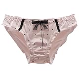 EasyTalk Japanese High School Girl Panties Teenage Kawaii Underwear Women's Ruched Bikini Knickers Heart Print Bow Soft Cute Pants (UK, Alpha, L, Regular, Regular, 23030-P)