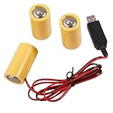 BYUTFA USB to 4.5V LR14 C Battery Eliminators Cable Cord Dummy Battery Power Supply Wire for Toy/Controllers/Gas Water Heater