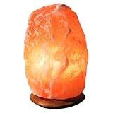 Magic Salt 3-5 KG Salt Lamp, Natural Himalayan Crystal Rock Salt Lamp Pink Light, Hand Crafted Wooden Base Direct from Foothills of The Himalayas, Comes with UK Switch Cable and Bulb