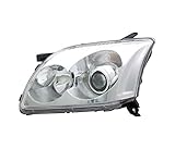 GV-ZONE headlight left side headlamp driver side headlight assembly projector front light car lamp car light chrome lhd headlights compatible with toyota avensis 2003 2004 2005 2006 VP726L