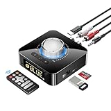 Bluetooth 5.4 Receiver for HiFi, Wireless Audio Adapter with AUX 3.5mm/RCA Bluetooth Audio Receiver for PC/Mac/Smartphone/Tablet/AV Receiver, AptX HD, Dual Pairing