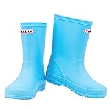 Zorax - UK1 Adult - EU32 - Blue Girls Boys Waterproof Non-Slip Kids Motorbike Rain Boots Kids Rain Shoes Wellies Unisex Children Wellington Boots