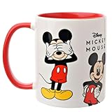 Widdop and Co. - Disney Mickey Mouse Mug - Red/White Tea, Coffee Glazed Stoneware Drinking Cup - Officially Licensed Disney Merchandise (325ml / 11.4oz).