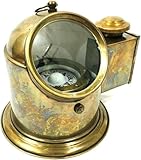 Vintage Marine Binnacle Boat Oil Lamp Brass Nautical Ship Compass Antique Gimbal Nautical Antique Brass Compass