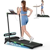 THERUN Folding Treadmill for Home w/ 10% Manual Incline, 2.5HP Under Desk Treadmill w/Remote and LED Display, Foldable Walking Pad w/ 3 Countdown Modes & 12 Programs, Shock Absorption, 1-12KM/H
