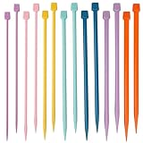 14Pcs Short Knitting Needle Set 25cm/9.8in - Knitting Starter Kit, Colorful Straight Knitting Needles 4.0mm to 10mm for Beginners, Perfect for Handmade Gifts, Arts and Crafts