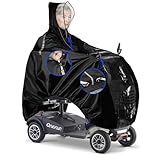 Mobility Scooter Rain Cover, 420D Oxford Fabric and EVA Fabric Large Wind Proof Scooter cape Rain Covers Waterproof Outdoor Wheelchair Rain Poncho Elderly Mobility Scooter Rain Poncho Bicycle Raincoat