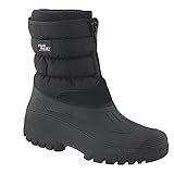 PEAK VALLEY MENS MUCKER YARD WATERPROOF WINTER SNOW ZIP BOOTS WELLIES RAIN THERMAL FUR LINED MUD FARM YARD (BLACK, uk_footwear_size_system, adult, men, numeric, medium, numeric_10)