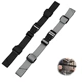 2 Pcs Backpack Chest Straps, Backpack Adjustable Chest Strap for School Bags Sternum Straps For Backpacks Straps, Non-Slip Quick Release Backpack Sternum Strap for Outside Travel (Black, Gray)