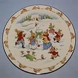 Royal Doulton Bunnykins builds a Snowman - Collectors Plate 20cm Diameter