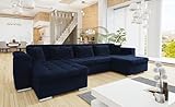 Sofanatic New Large U-Shape Sofa Bed With Storage - 'Cambridge' - Sleeper Sofa With Free Assembly & Delivery (Monolith 77)
